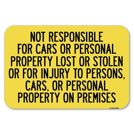 Signmission Safety Sign, 12 in Height, Aluminum, 23546 A-1218-23546
